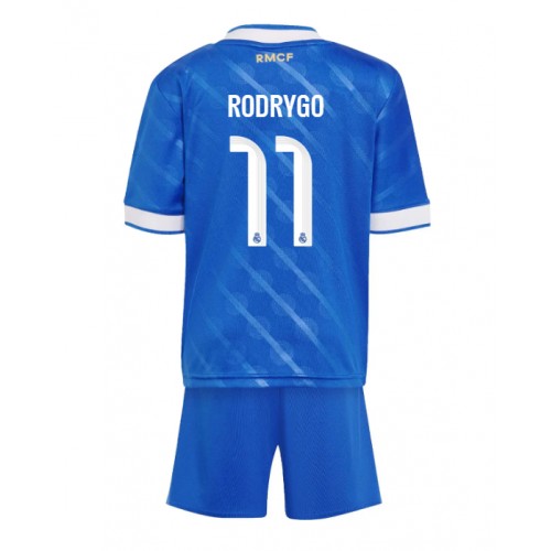 Real Madrid Rodrygo Goes #11 Replica Third Stadium Kit for Kids 2025-26 Short Sleeve (+ pants) Real Madrid Rodrygo Goes #11 Replica Third Stadium Kit for Kids 2025-26 Short Sleeve (+ pants)